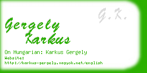 gergely karkus business card